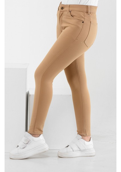 Dar Paça Kot Pantolon 30491-01 Sütlü Kahve