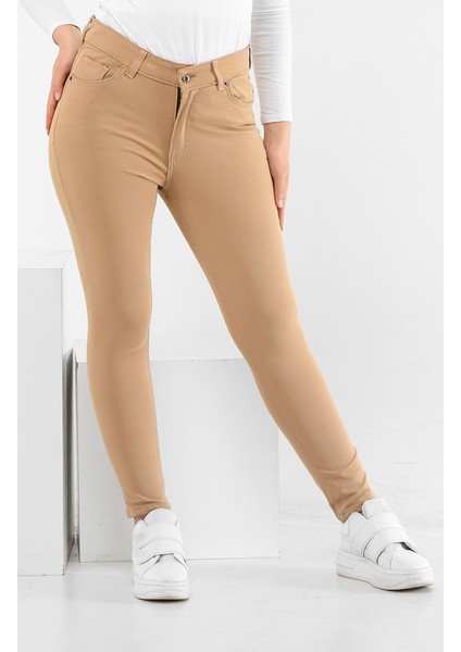 Dar Paça Kot Pantolon 30491-01 Sütlü Kahve