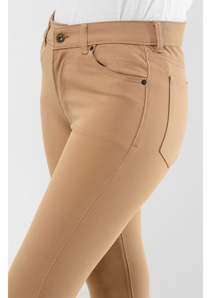 Dar Paça Kot Pantolon 30491-01 Sütlü Kahve