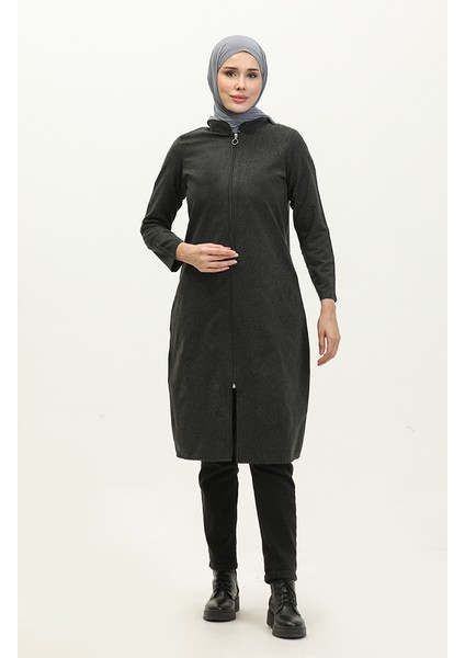 Fermuarlı Kap 6109-04 Antrasit