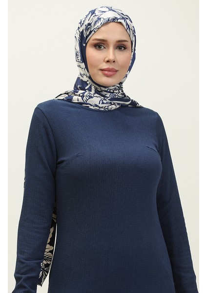 Düğme Detaylı Tunik Pantolon Ikili Takım 0101DA-05 Lacivert