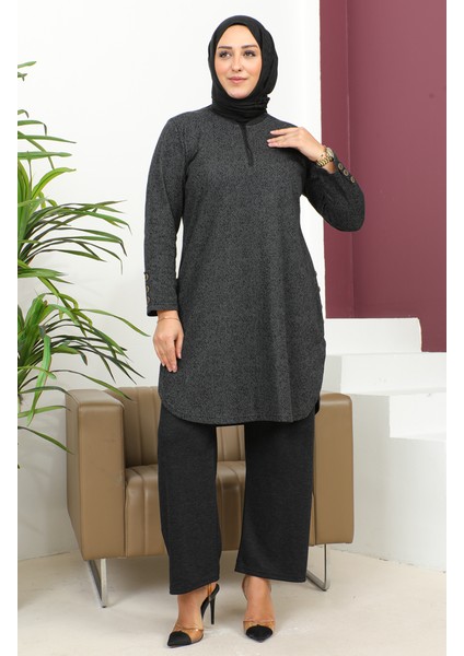 Kibrit Desenli Bayan Takım 2692H-01 Siyah