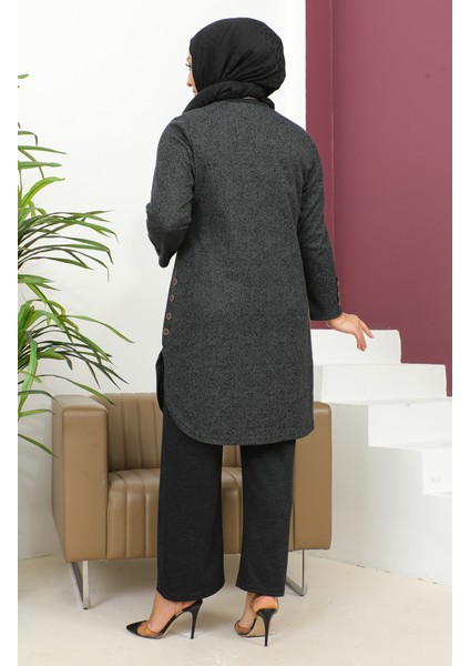 Kibrit Desenli Bayan Takım 2692H-01 Siyah