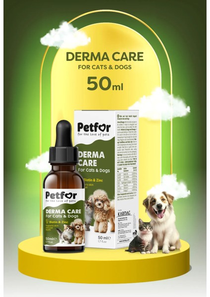 Bio-Zinc Drop Tüy Sağlığı damlası Kedi ve Köpekler Için 50 ml