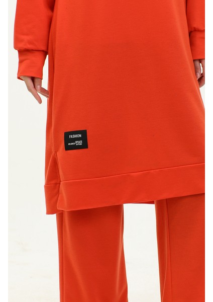 Iki Ip Tunik Pantolon Ikili Takım 0044-12 Oranj
