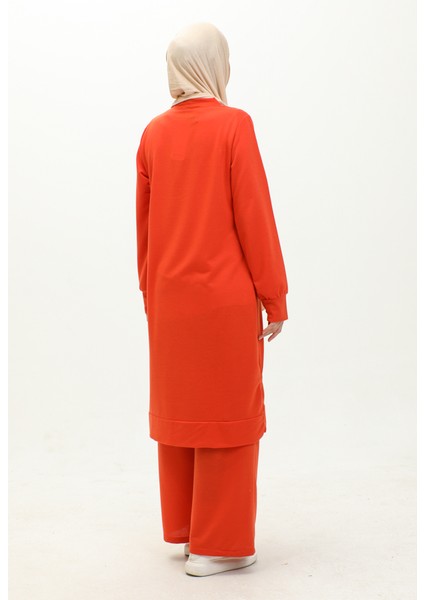 Iki Ip Tunik Pantolon Ikili Takım 0044-12 Oranj