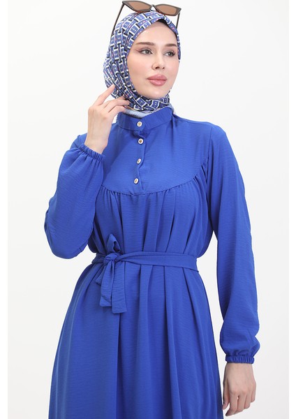 Düğmeli Kuşaklı Elbise 0462-01 Saks fırsatları