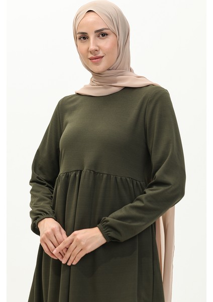 Büzgülü Tunik 7272-04 Haki modelleri