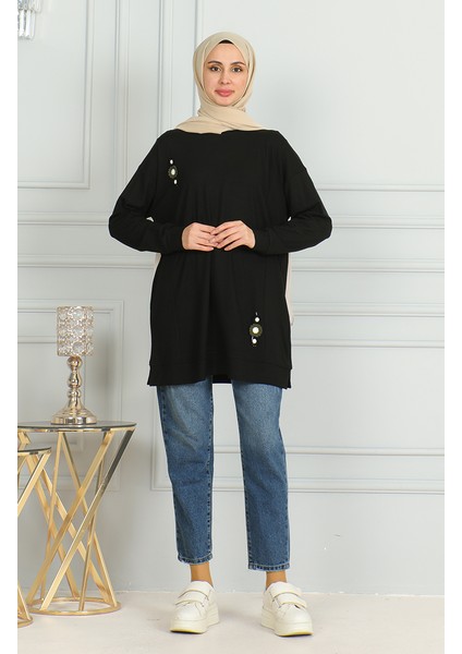 Salaş Kesim Araboy Tunik 9123-04 Siyah