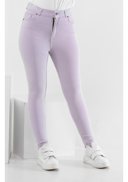 Dar Paça Kot Pantolon 30491-02 Lila fiyatları