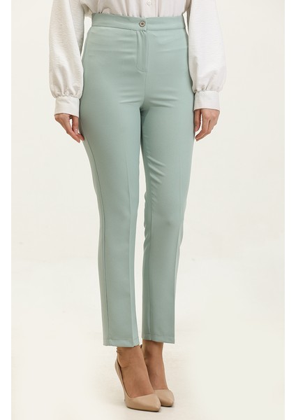 Düz Paça Pantolon 1148-03 Çağla Yeşili