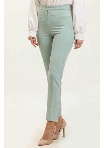 Düz Paça Pantolon 1148-03 Çağla Yeşili
