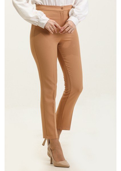 Düz Paça Pantolon 1148-10 Camel