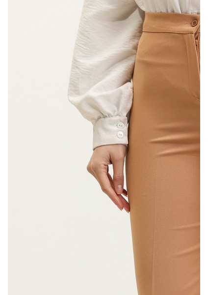 Düz Paça Pantolon 1148-10 Camel