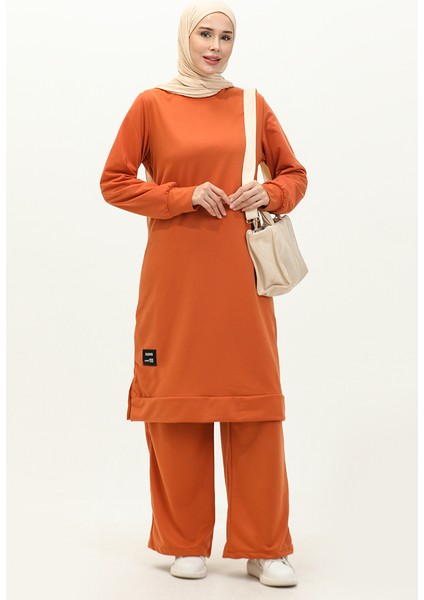 Iki Ip Tunik Pantolon Ikili Takım 0044-10 Taba