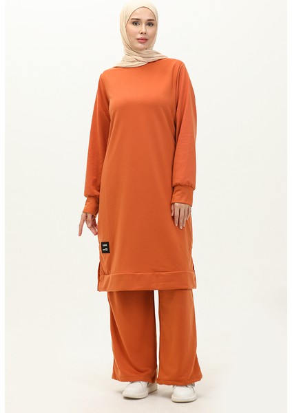 Iki Ip Tunik Pantolon Ikili Takım 0044-10 Taba