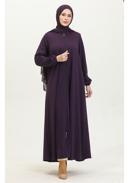 Fermuarlı Double Mevlana Ferace 2029-04 Mor fiyatları