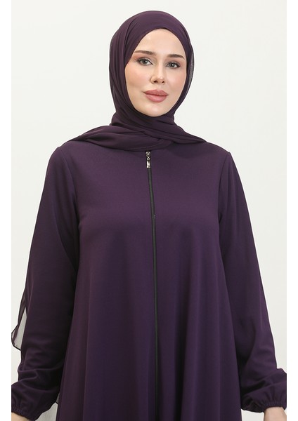 Fermuarlı Double Mevlana Ferace 2029-04 Mor modelleri