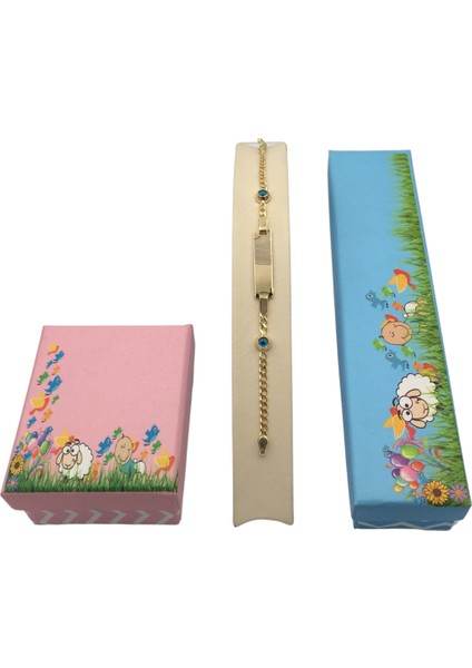 8 Ayar Altın Nazar Boncuklu Çocuk Künyesi fiyatları