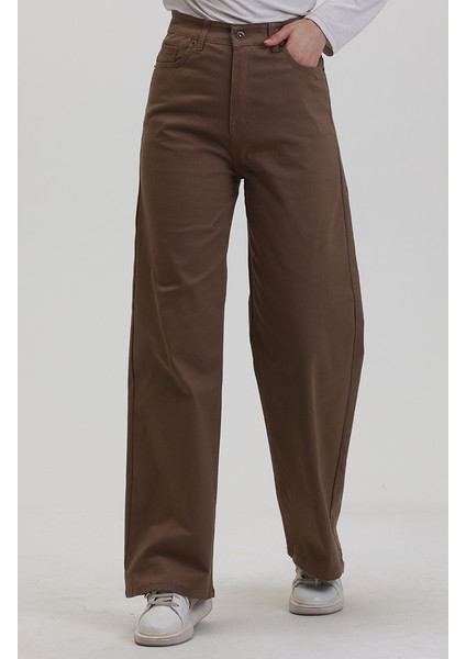 Plazzo Kot Pantolon 2727888-02 Açık Kahve