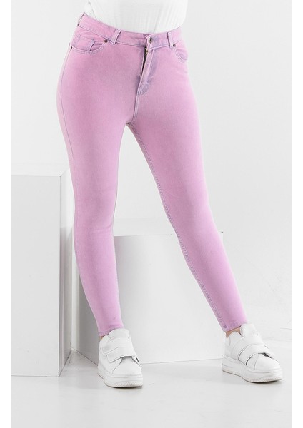 Dar Paça Kot Pantolon 30092-01 Lila