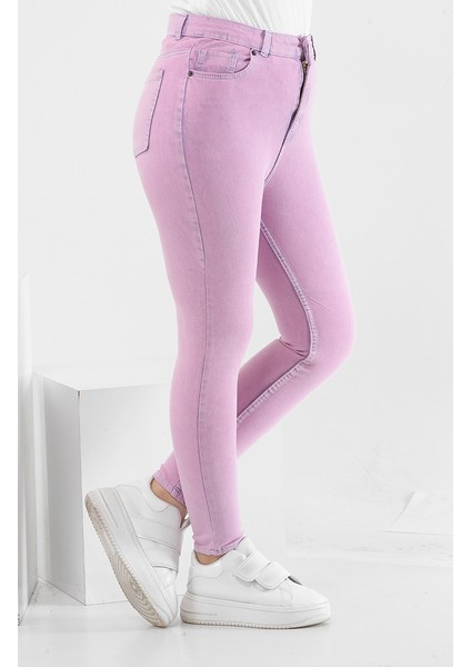 Dar Paça Kot Pantolon 30092-01 Lila
