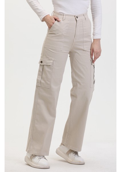 Kargo Cep Kot Pantolon 3030-04 Taş