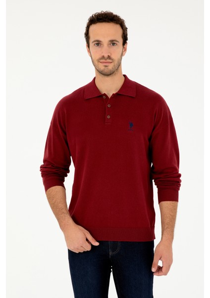 U.S. Polo Assn. Erkek Bordo Triko Kazak 50293506-VR014