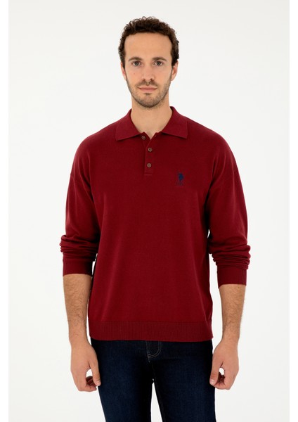 U.S. Polo Assn. Erkek Bordo Triko Kazak 50293506-VR014