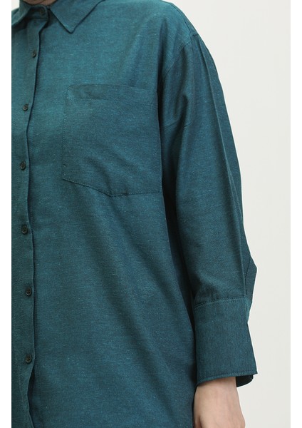 Cepli Tunik 4805-05 Zümrüt Yeşili