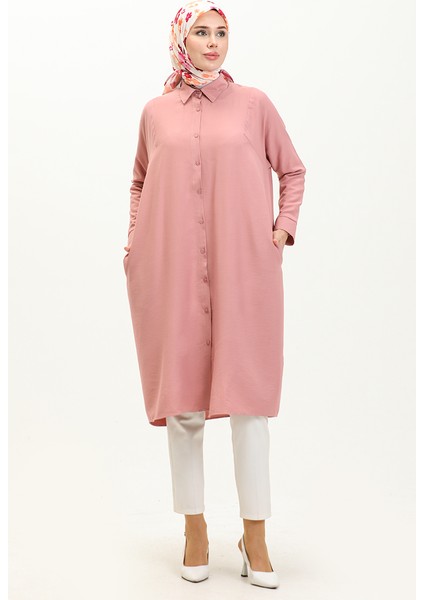 Reglan Kol Tunik 6433-24 Gül Kurusu