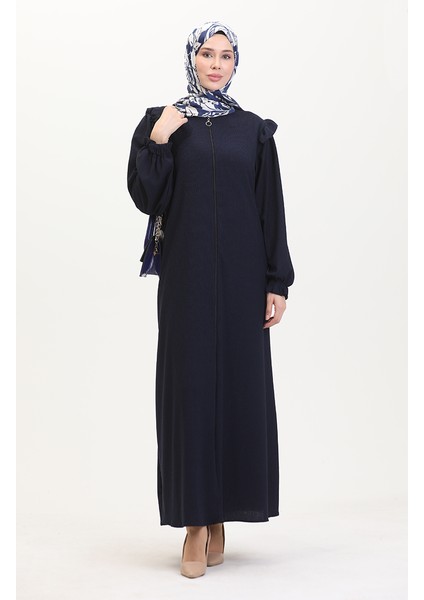 Fırfırlı Ferace 1055-05 Lacivert