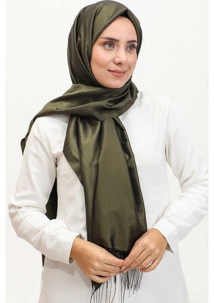 Püsküllü Tafta Şal 1267-41 Haki