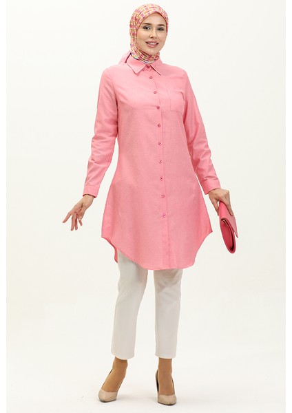 Cepli Düğmeli Tunik 6472-19 Pembe fiyatları