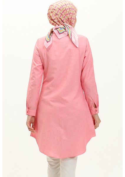 Cepli Düğmeli Tunik 6472-19 Pembe indirimleri