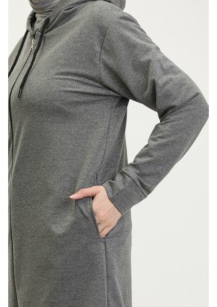 Kapüşonlu Sweatshirt 24003-03 Gri fırsatları