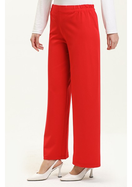 Beli Lastikli Bol Paça Pantolon 2951-17 Kırmızı fiyatları
