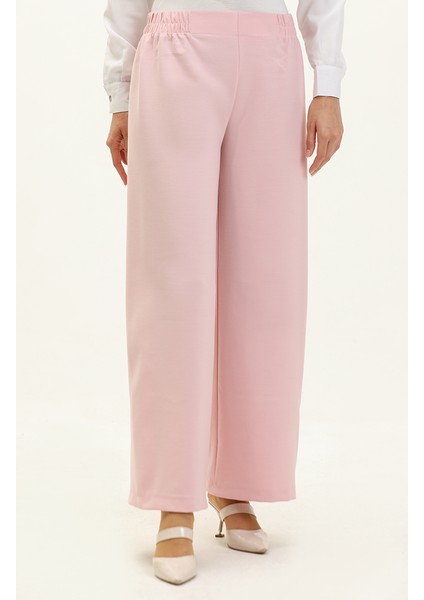 Beli Lastikli Bol Paça Pantolon 2951-20 Pudra