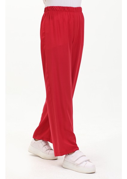 Beli Lastikli Bol Paça Pantolon 1143-02 Bordo