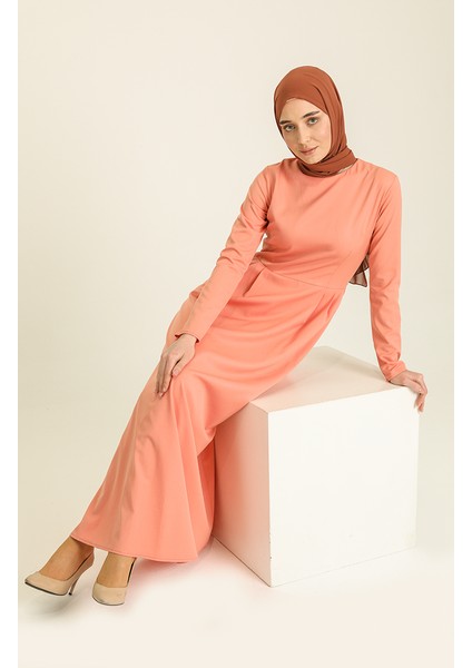 Cepli Pileli Elbise 3372-01 Somon