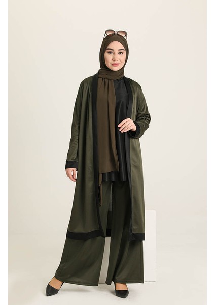 Garnili Üçlü Takım 3366-04 Haki