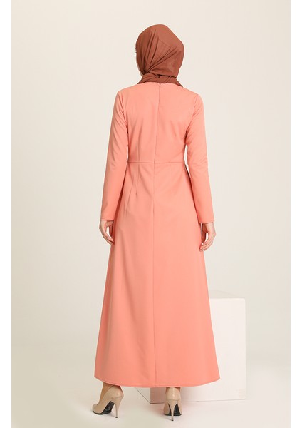 Cepli Pileli Elbise 3372-01 Somon modelleri