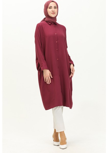 Reglan Kol Tunik 6433-20 Mürdüm