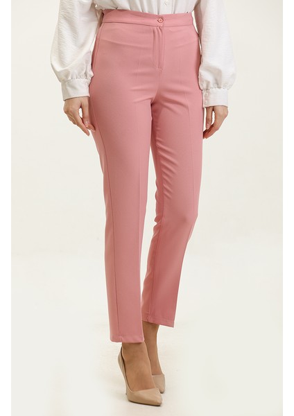 Düz Paça Pantolon 1148-04 Gül Kurusu