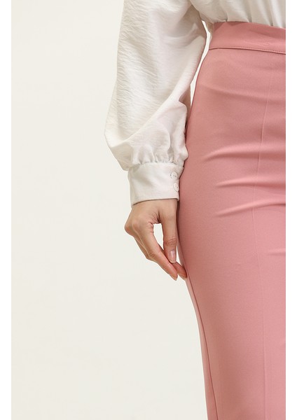 Düz Paça Pantolon 1148-04 Gül Kurusu modelleri