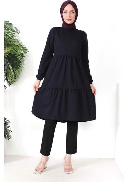 Büzgülü Tunik 0699-10 Mor