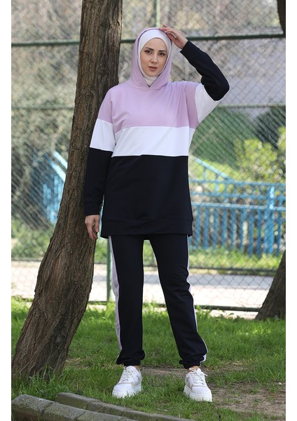 Ikili Eşofman Takım 24001-08 Lila Lacivert fiyatları