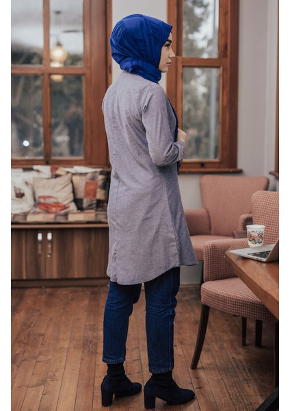 Hakim Yaka Tunik 6474-06 Lacivert