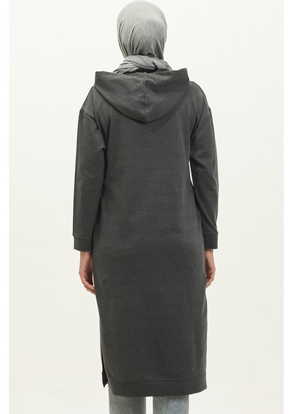 Kapüşonlu Spor Tunik 3007-30 Antrasit