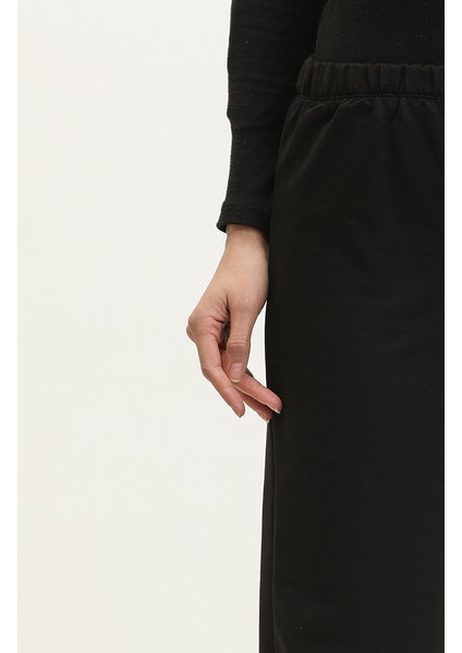 Beli Lastikli Eşofman Altı 23095-01 Siyah